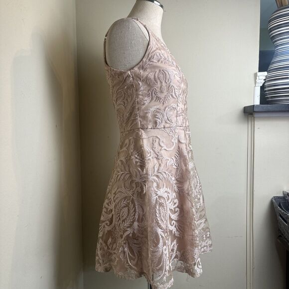 Speechless Juniors Shimmer Embroidered Lace Fit and Flare Dress Size 11 EUC - Picture 5 of 10